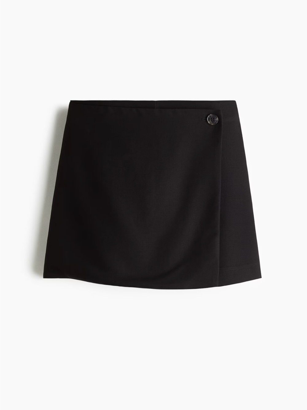 H&M Black Wrap-Style Mini Skirt